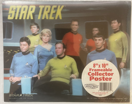 Vintage Star Trek 40th Anniversary 3D Collector Poster 🖖 Sealed 2006 VividVision NOS