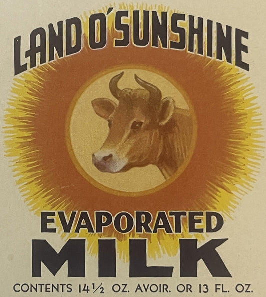 Very Rare Antique Vintage 1943 Land O’ Sunshine Label ✨ Jacksonville, FL