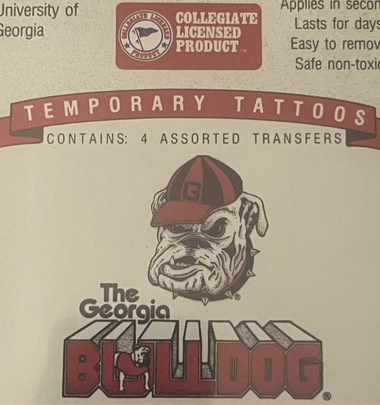 Vintage 1994 Georgia Bulldogs Temporary Tattoos – NCAA Licensed College Football 🏈
