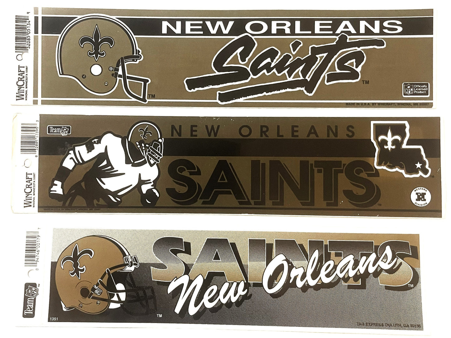 Vintage 1990s NFL Officially Licensed New Orleans Saints Bumper Sticker ⚾
