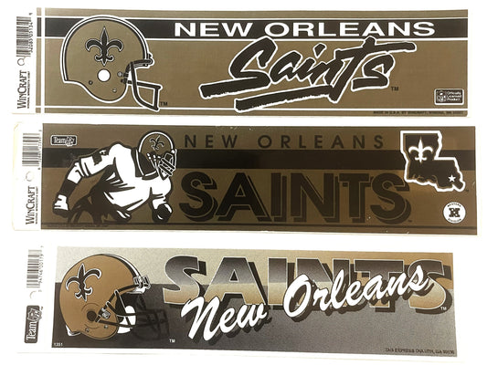 Vintage 1990s NFL Officially Licensed New Orleans Saints Bumper Sticker ⚾