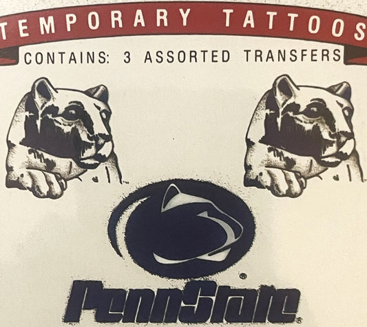 Vintage 1994 NCAA College Football Penn State Nittany Lions Temporary Tattoos ⚾