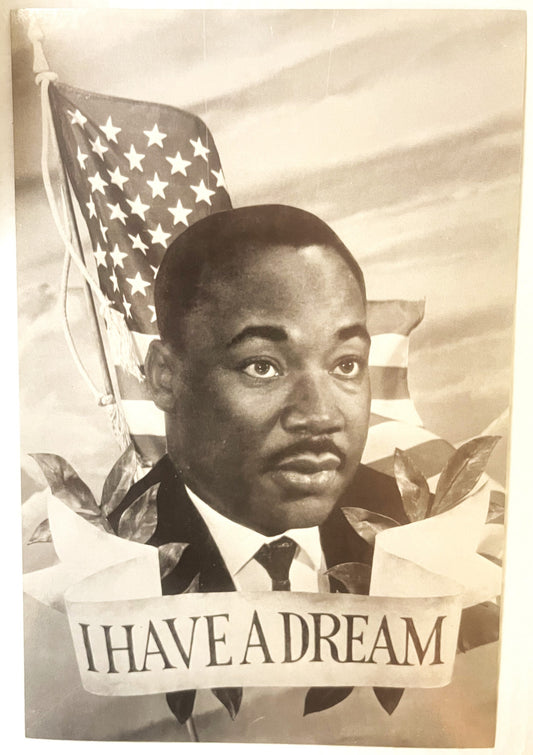 Vintage 1960s MLK Martin Luther King Memorial Postcard Large 9x6 NOS Sum Ho Bun Lee DC 🃏