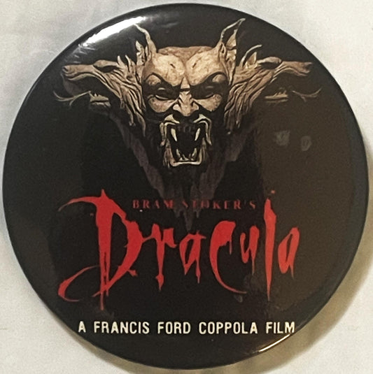 Vintage 1992 Bram Stoker's Dracula Pin Back Button - Francis Ford Coppola Film Promo - Gothic Vampire Horror Movie Collectible Pinback 📌