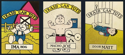 Vintage 1980s Trash Can Tots Stickers Madballs and Garbage Pail Kids Inspired 4 ✨