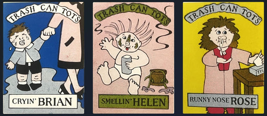 Vintage 1980s Trash Can Tots Stickers Madballs and Garbage Pail Kids Inspired 5 ✨