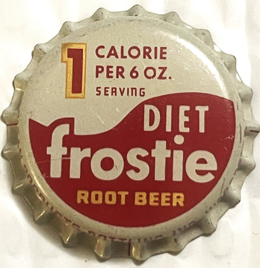 Vintage 1960s Diet Frostie Root Beer Bottle Cap | Worcester, Massachusetts Bottler 🥤