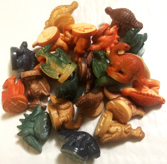 Vintage Dinosaur Rubber Vending Machine Stamps NOS Mini Skeleton Stamp Toy Prize Collectible Lot Token 🧸