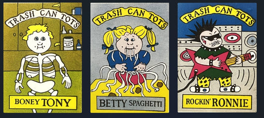 Vintage 1980s Trash Can Tots Stickers Madballs and Garbage Pail Kids Inspired 1 ✨