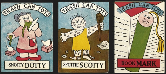 Vintage 1980s Trash Can Tots Stickers Madballs and Garbage Pail Kids Inspired 2 ✨