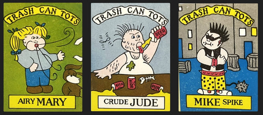 Vintage 1980s Trash Can Tots Stickers Madballs and Garbage Pail Kids Inspired 3 ✨