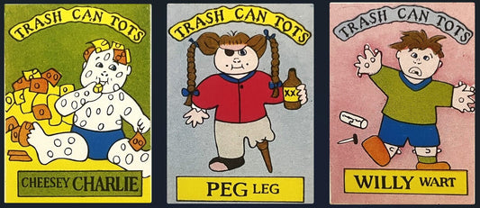 Vintage 1980s Trash Can Tots Stickers Madballs and Garbage Pail Kids Inspired 6 ✨