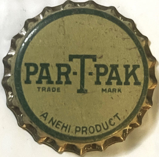 Vintage NOS 1930s–1940s Par‑T‑Pak Nehi Cork Bottle Cap — Grand Rapids, Michigan 🥤