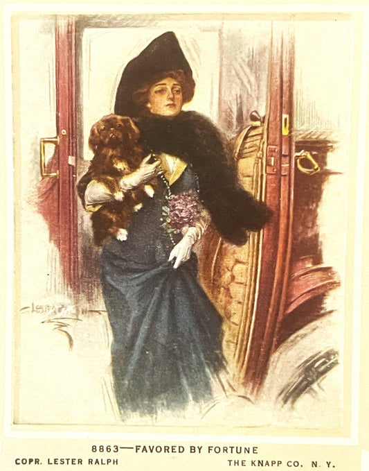 Antique 1910s Advertising Ink Blotter ✨ Needham Massachusetts Real Estate, Boston Land Ad, Lester Ralph Knapp Co Glamour Art