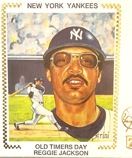 Vintage 1991 Reggie Jackson Embossed Stamped Envelope ⚾ NY Yankees Tribute, Bronx