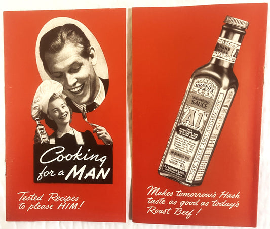 Vintage A-1 Sauce "Cooking for a Man" Recipe Booklet 🍅 Heublein Hartford CT Advertising Cookbook