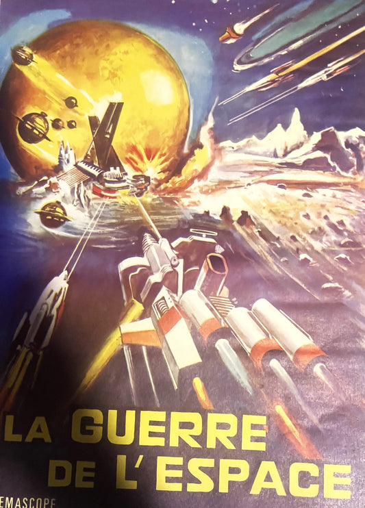 Vintage Belgian Movie Poster The War in Space 🚀 1977 Toho La Guerre de l'Espace SciFi