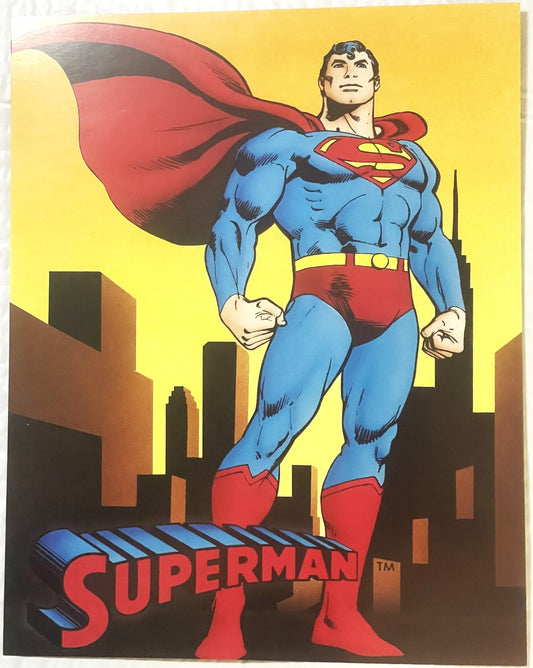 Rare Vintage Large 1980s Superman DC Comics Collectible Lobby Card, Norman James 🃏