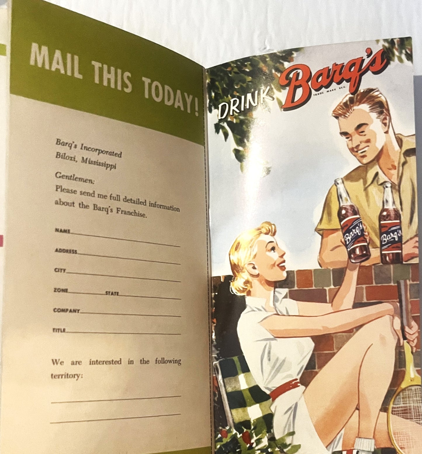 Vintage Mid-1950s Barqs Root Beer Franchise Prospectus 🥤 Smooth Sailing for the Bottler
