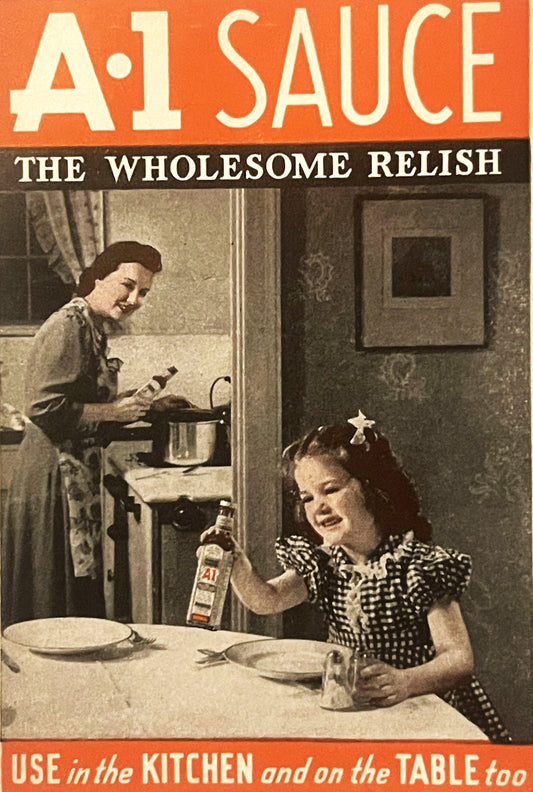 Vintage A-1 Sauce Recipe Pamphlet 🍽️ Hartford CT Advertising Booklet, Wholesome Relish Kitchen & Table Ephemera Card