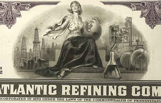 Vintage 1960s Atlantic Refining Company Stock Certificate Unearthed