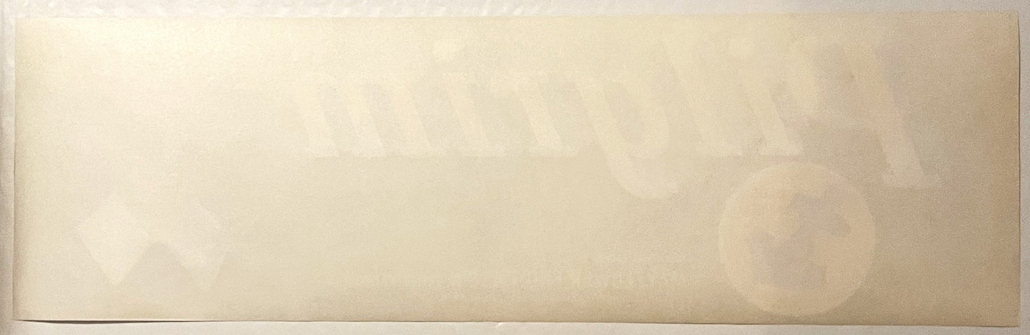 Cream-colored vintage crate label with faint Mayflower and fruit imagery visible in watermark style against plain background