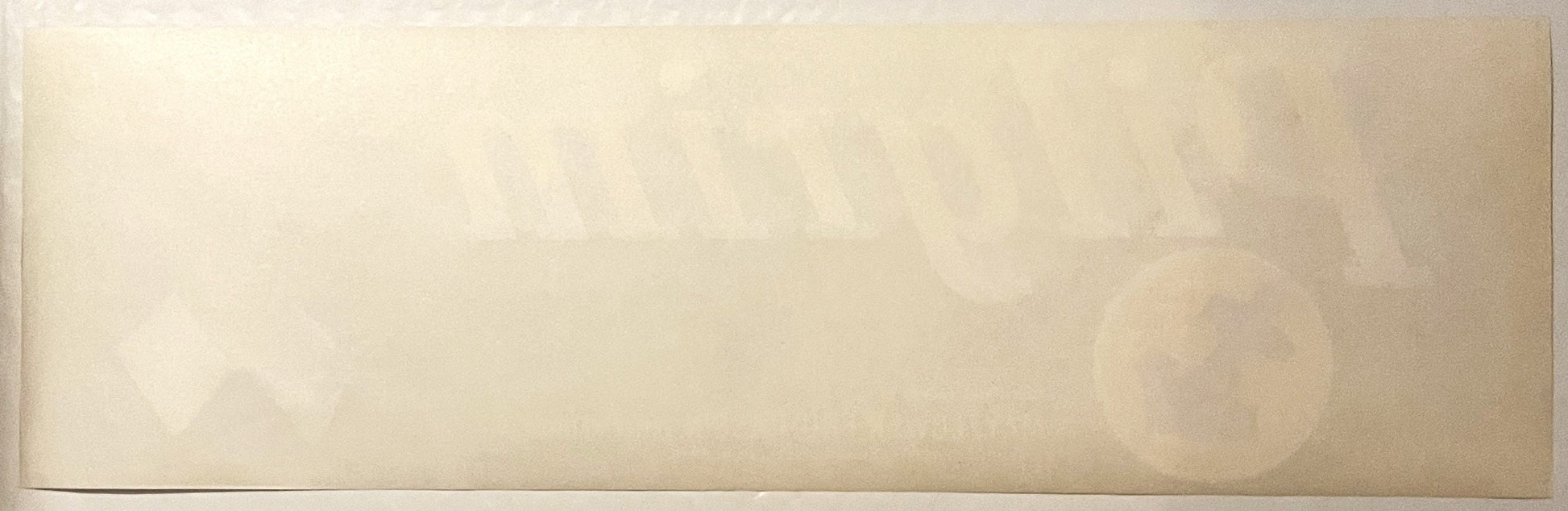 Cream-colored vintage crate label with faint Mayflower and fruit imagery visible in watermark style against plain background