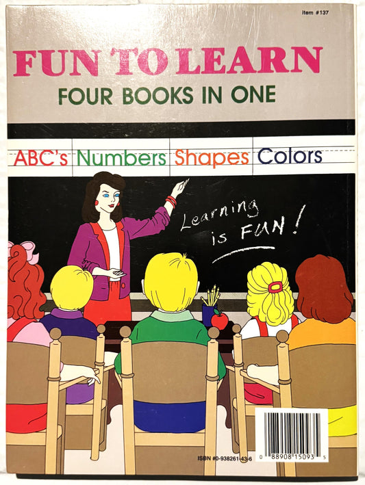 Vintage 1993 Fun to Learn Coloring Book ✨ 50+ Pages of a Glimpse into the Past!