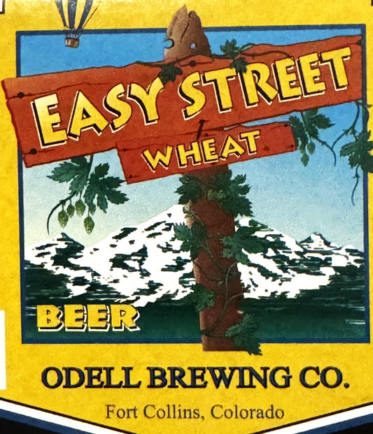 Vintage Odell Easy Street Wheat Beer Label 🍺 Odell Brewing Co. Fort Collins Colorado Collectible American Made