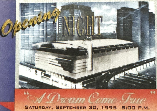 Vintage 1995 FleetCenter Opening Night Ticket ✨ "A Dream Come True" TD Garden, MA