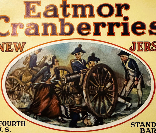 Rare Antique Vintage 1920s Monmouth Eatmor Cranberries Barrel Label, NY, NJ, CHI ✨