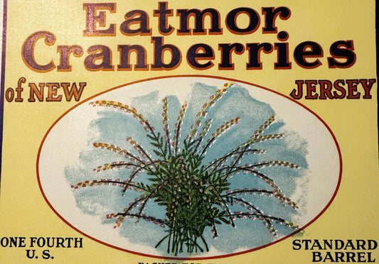 Rare Antique Vintage 1920s Heather Eatmor Cranberries Barrel Label, NY, NJ, CHI ✨