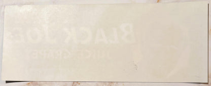 Blank cream-colored vintage fruit crate label with faint watermark text, shown flat against neutral background with dark bord