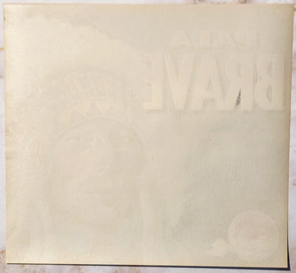 Blank cream-colored vintage crate label with faint watermark, shown flat against white background