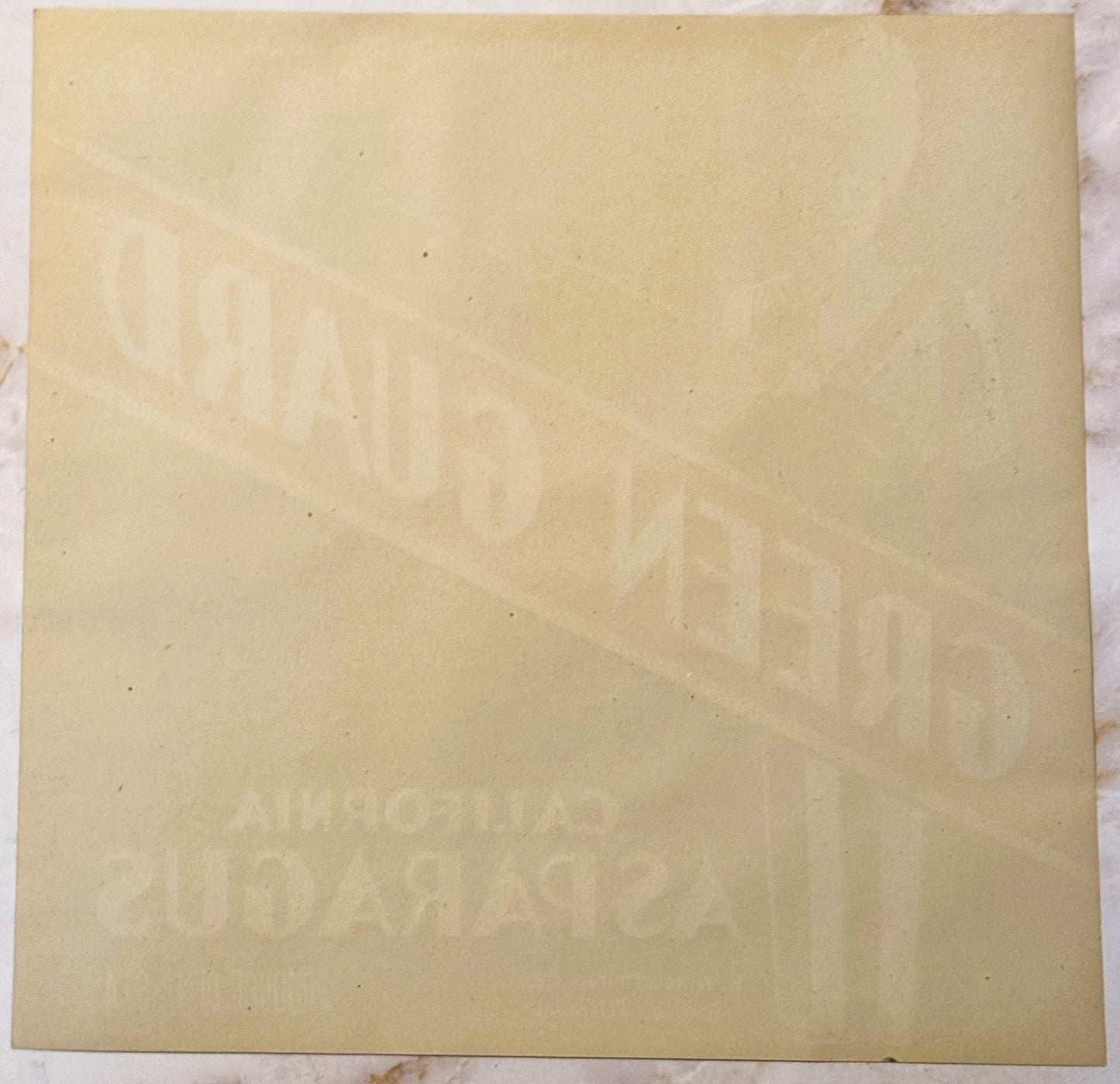 Vintage 1950s Green Guard Asparagus Crate Label from California