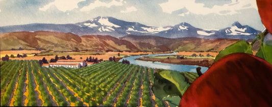 Vintage 1940s Yakima Valley Fruit Crate Label — Grown and Packed By Herman Fluegge, Route 4 Yakima WA