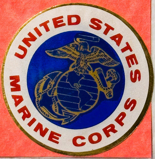 Rare Vintage 1960s United States Marine Corps Decal ✨ Embla Crest, Walterboro, SC