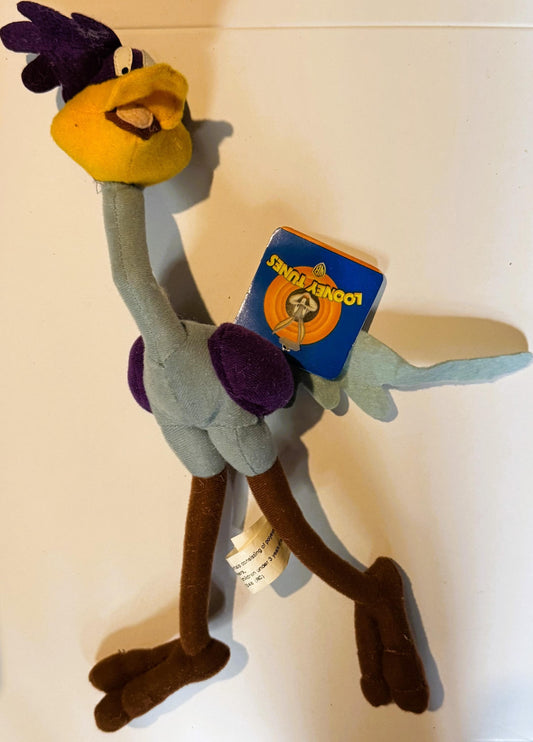 Vintage Road Runner Plush 🏃 Looney Tunes Warner Bros. NOS with Tag