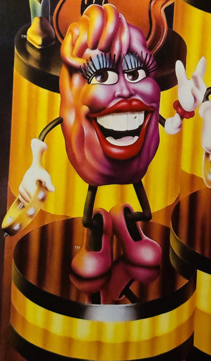 Vintage 1988 California Raisins Band Poster - CALRAB Fresno Advertising Print with Recipes & Fan Club Offer 🖼️