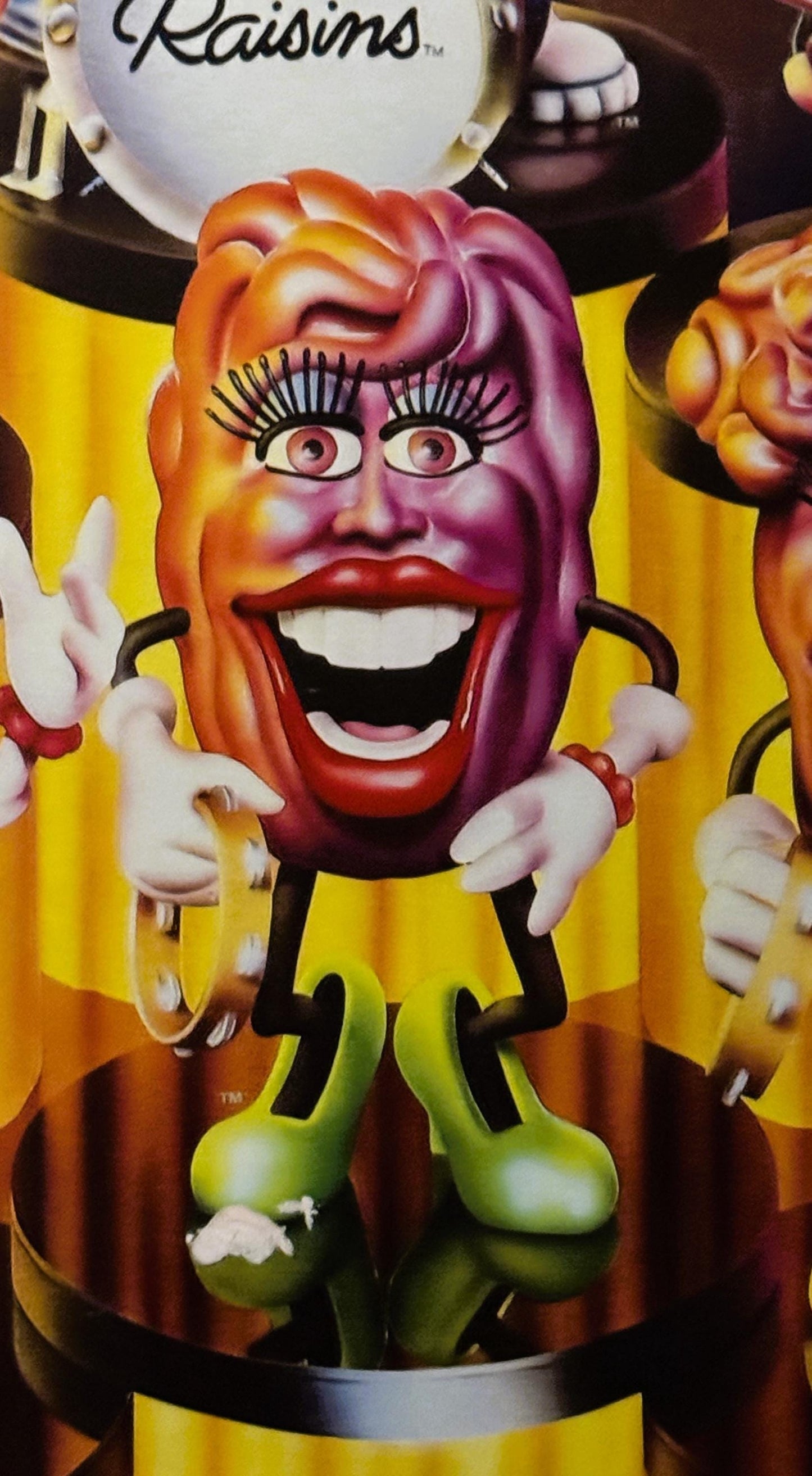 Vintage 1988 California Raisins Band Poster - CALRAB Fresno Advertising Print with Recipes & Fan Club Offer 🖼️