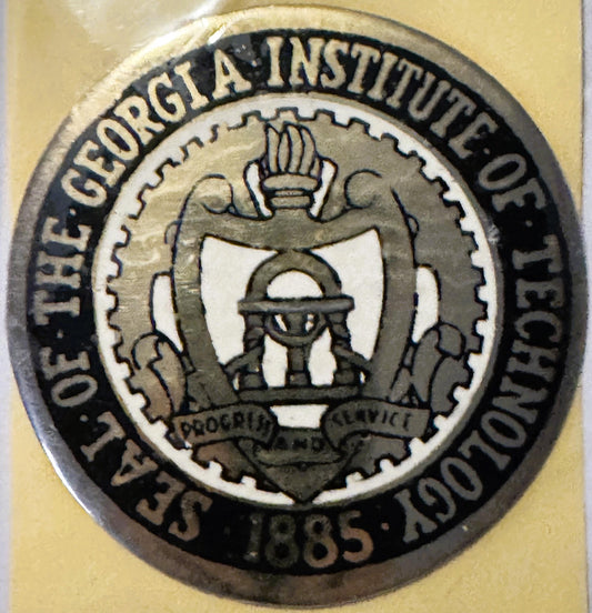 Rare Vintage 1960s Georgia Institute of Technology Decal ✨ Atlanta History!