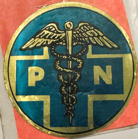 Rare Vintage 1960s Practical Nurse Decal - Sticker ✨ Medical and Pharmacy