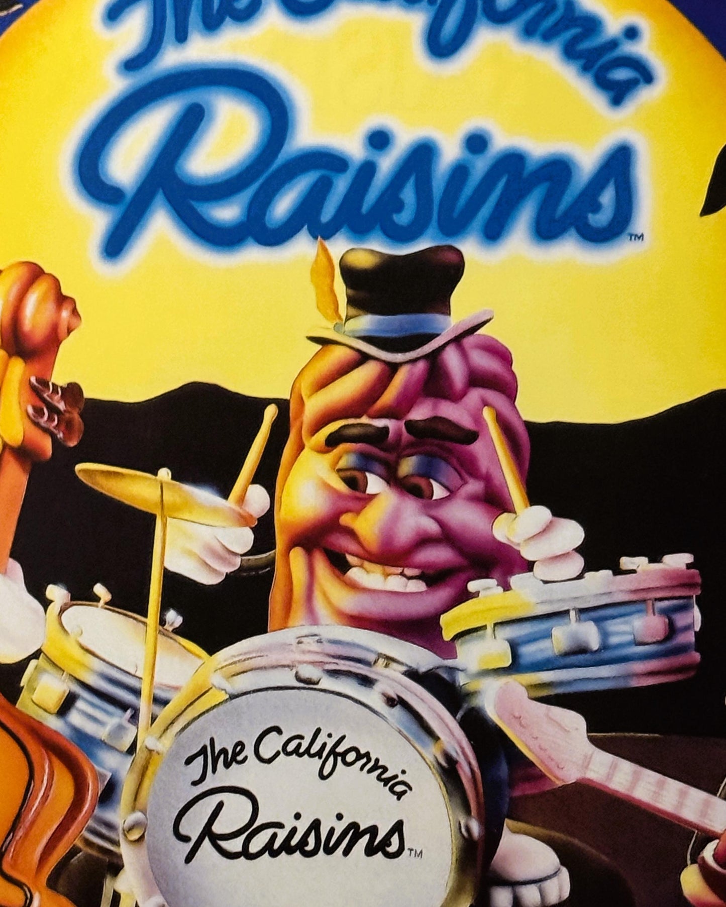 Vintage 1988 California Raisins Band Poster - CALRAB Fresno Advertising Print with Recipes & Fan Club Offer 🖼️