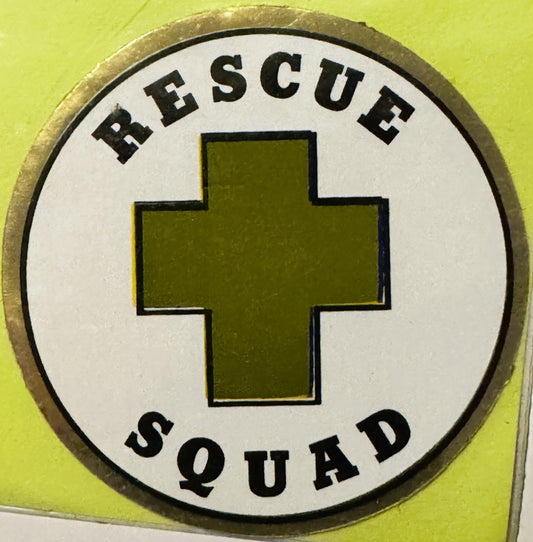 Rare Vintage 1960s Rescue Squad Decal - Sticker ✨ Unopened! Walterboro, SC