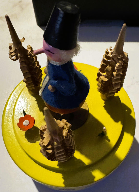 Vintage Reuge Swiss Music Box Dancing Folk Figure Lara's Theme Erzgebirge Germany Working 🥫