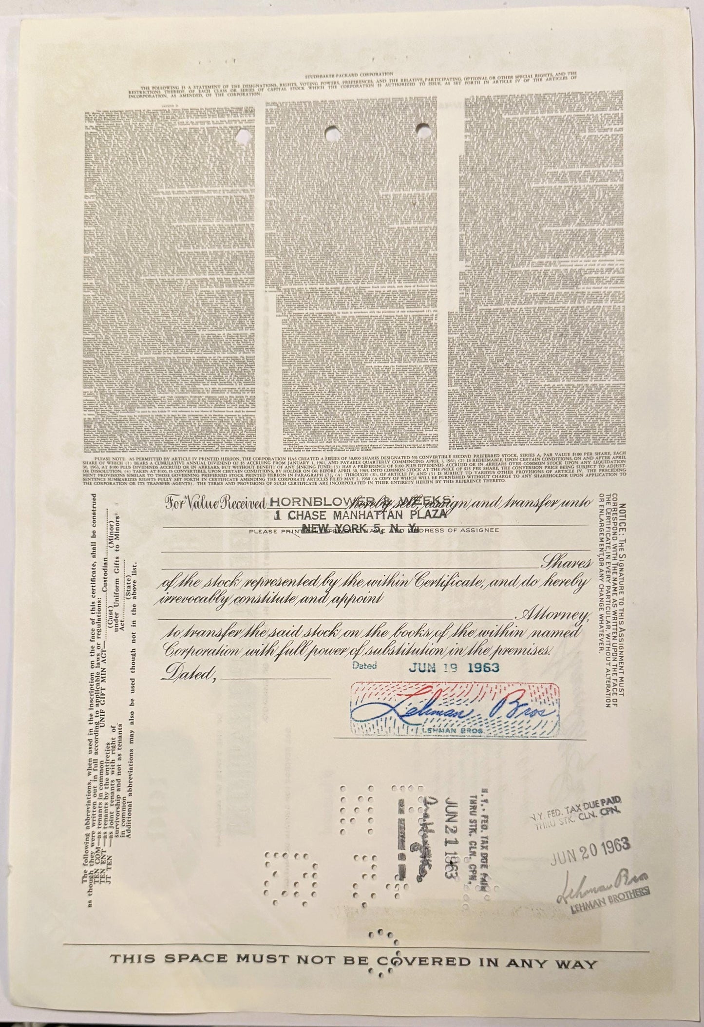 Vintage 1960s 💚 Studebaker‑Packard Stock Certificate – Teal Auto History