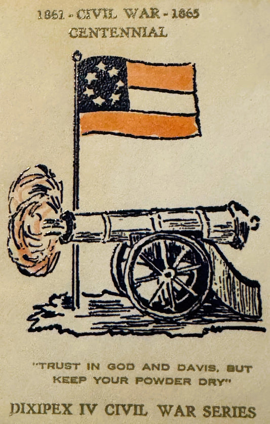 Vintage 1961 Civil War Centennial Series Keep Your Powder Dry Cover Stamped Envelope ✉️