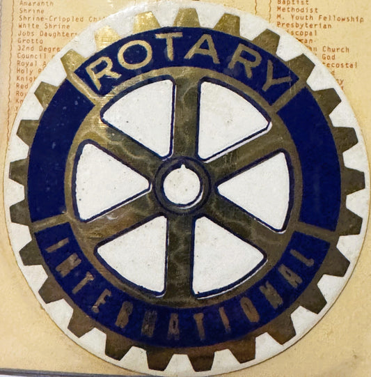 Vintage 1960s Rotary International Embla Crest Decal Discovered