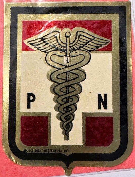 Rare Vintage 1960s Licensed Practical Nurse Medicine Decal - Sticker, Version 2 ✨