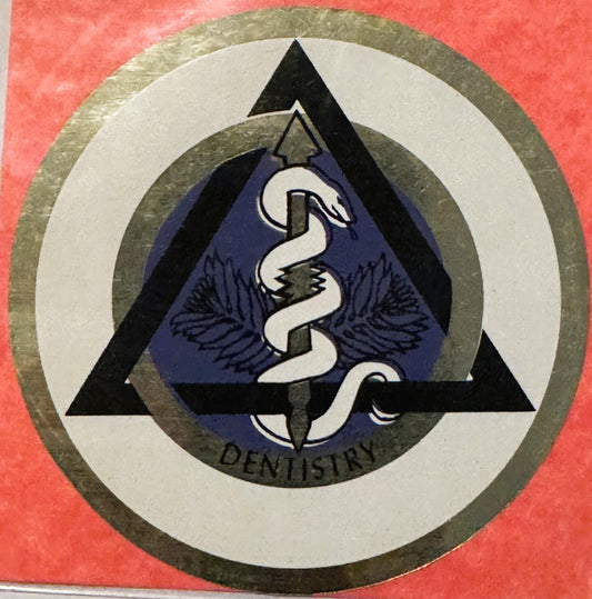 Rare Vintage 1960s Dentistry Medicine Decal - Sticker ✨ Historic Memorabilia!
